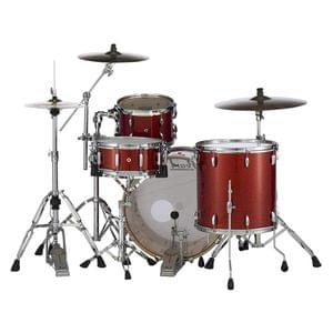Pearl MCT924XEDPC 346 Vermilion Sparkle Hybrid Shell Pack Master Maple Complete Drum Set